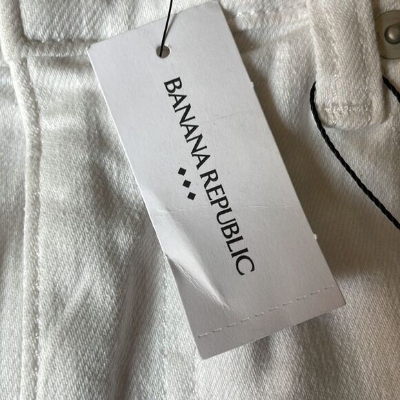 BANANA REPUBLIC Mid-Rise Skinny Jean, White, Size 27/4 Petite - Picture 6 of 11